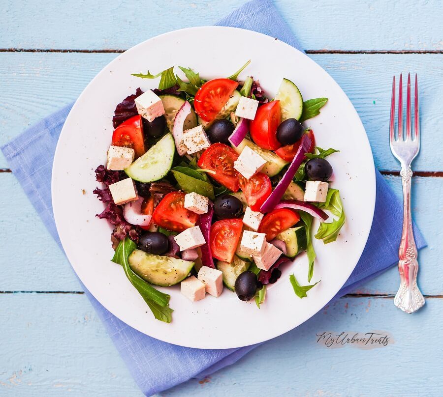 Greek Islands Style Mixed Greens Salad