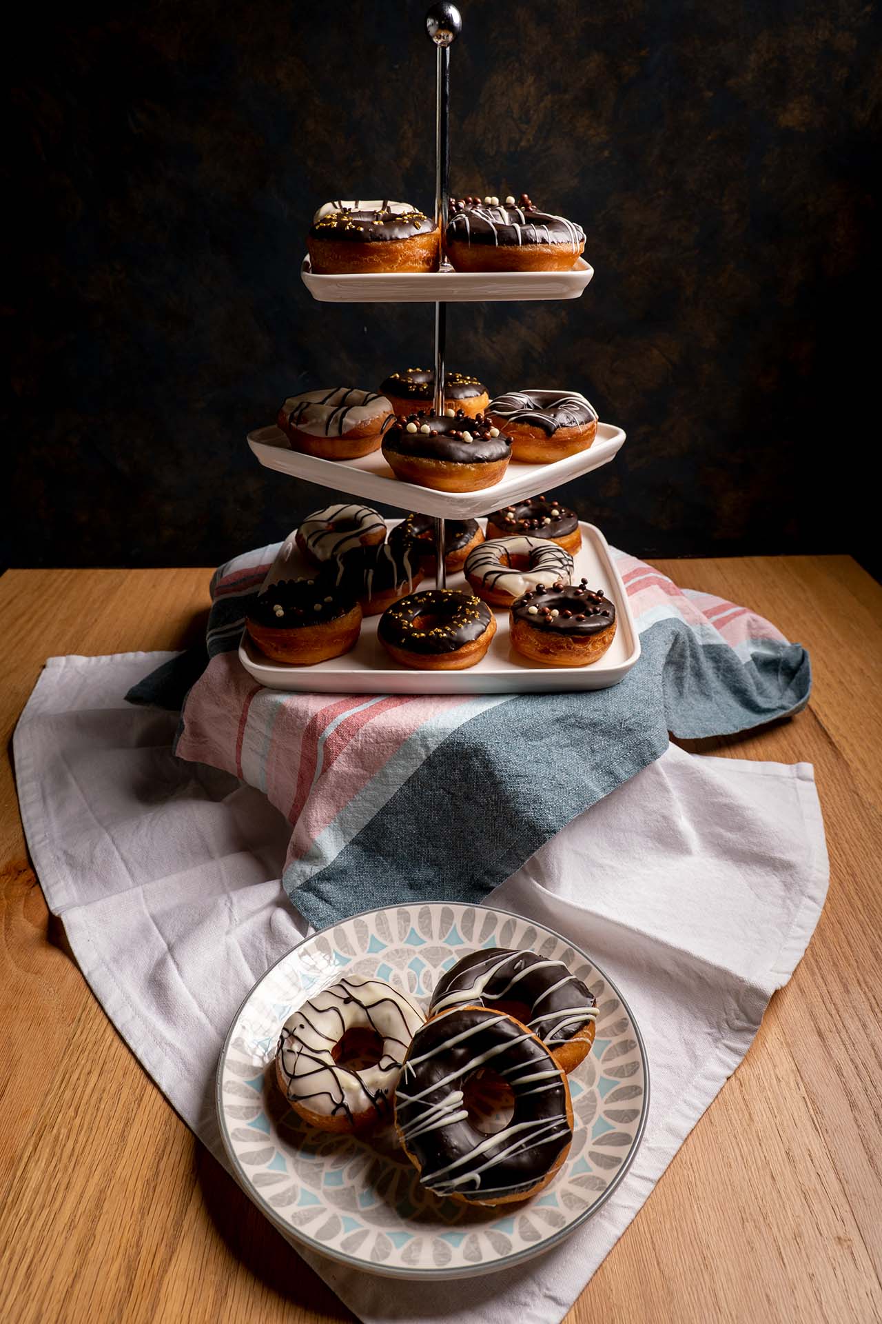 Chocolate Glazed Donuts (Baked Donuts) - Baran Bakery