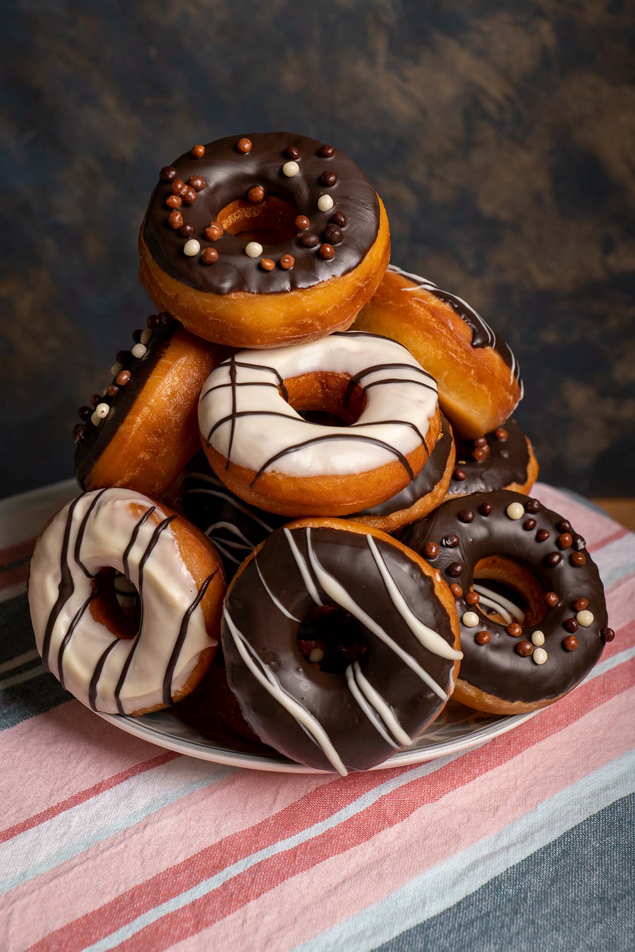 Yeast Donuts with White Chocolate Glaze